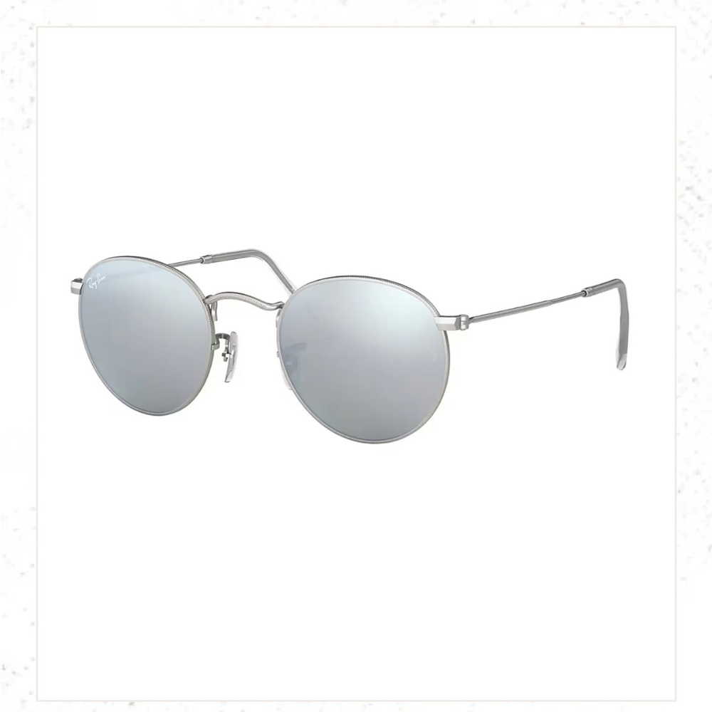 Ray-Ban Metallic Silver Round Sunglasses